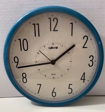 Vintage Salton Quartz 10” Wall Clock German Teal Works Great picture