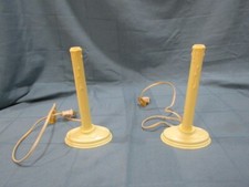Vtg Christmas Window Electric Plastic Wax Drip Candle Stick Light Set of 2 K picture