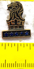 RITZ-CARLTON HOTEL Brand's Signature Lion Lapel Tack Pin 1/20-10k 5 Sapphires picture