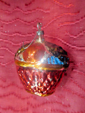 Vintage Textured Cherrys Glass Christmas Ornament Bumpy Holiday Tree Silver #1 picture