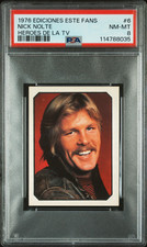 PSA 8 Nick Nolte Rookie Card 1976 Ediciones Este Fans Heroes De La TV POP 1 RC picture