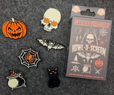 New Busch Gardens Howl-O-Scream Mystery Pin Set COMPLETE W/Box picture