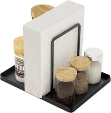 Napkin Holder, Metal Napkin Holder for Table with Salt and Pepper Shakers Caddy, picture