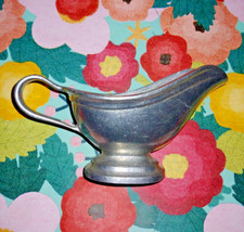 Vintage Pewter Sauce Gravy Boat Server Good Condition picture