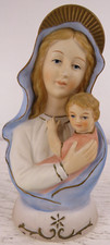 Vintage Mary and Baby Jesus Fine Porcelain​ Italy Hand Painted 7.25in picture