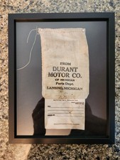 Rare Vtg ORIGINAL Durant Motor Co. 1921 - 1931 Parts Dept Shipping Bag FRAMED picture