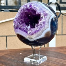 9.9LB Natural Amethyst Open Mouth Laughing Original Mine Fully Polished Cave picture