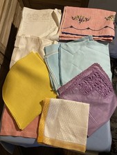 Vintage Mixed Lot Of 11 Linen Clothes  50’s picture