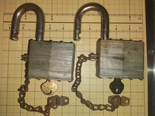 Master Lock  No. 19 Padlocks 2 Keys w/ 2 Locks Keyed The Same Please Read Descri picture
