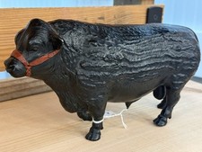 Black Breyer Cow Animal Figurine Collectible Decor Sculpture Statue w/ Halter picture