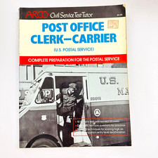 1984 USPS Postal Service Office Clerk/Carrier ARCO Civil Service Test Tutor Book picture