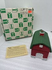 Vintage 1992 Figi’s Gifts Cheese Red Country Barn Trinket Box Candy Holder W/box picture