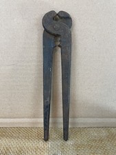 Antique Iron Dreadnaught Chain Pliers Tool picture