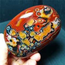 TOP 306G Natural Polished Silk Banded Lace Agate Stone Madagascar AC531 picture