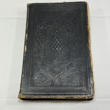 Antique 1877 Det Nye Testamente (Danish) The New Testament Book Embossed Cover picture