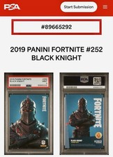2019 Panini Fortnite Series 1 Black Knight #252 PSA 9/ 10 Non Holo Foil USA ‼️🚨 picture