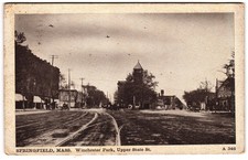 Springfield MA Winchester Park Upper State St c1910s Geo S Graves Postcard picture