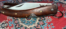 NEW SPANISH NAVAJA RING PULL D2 Steel POCKET KNIFE ROSEWOOD Okapi Style picture