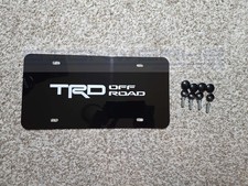 TRD Off Road Silver Laser Engraved Aluminum vanity plate picture