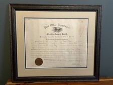 US  Ohio Postmaster Appointment General Signed Document Charles E. Smith 1898 picture