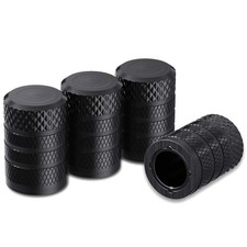 CKAuto Tire Valve Stem Caps Black 4 Pack picture