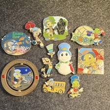 Lot of 10 Disney Jiminy Cricket Pins LE And OE picture