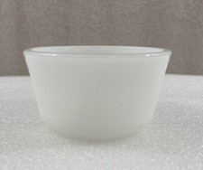 Glasbake milk glass small custard cup bowl 3.5