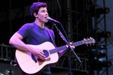 Shawn Mendes opens for Taylor Swift onstage during The 1989 World - Old Photo picture
