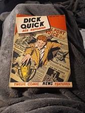 Picture News 10 Dick Quick 1947 Golden Age Atomic War Explosion & Bikini Panels picture