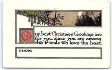 Postcard 1913 Christmas Greeting Postcard picture