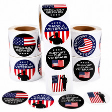 500 Veteran Support Stickers 1.5
