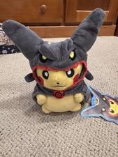 Pokémon Center Exclusive Pikachu Shiny Black Rayquaza Poncho Plush Toy New picture