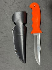 Cutco 5719 kw Hunting Knife Orange Serrated Edge, Fixed Blade picture