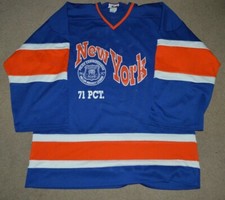 Vtg NYPD 71st Precinct Game Worn Hockey Jersey 2XL NYC Brooklyn picture