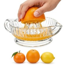 Glass Lemon Squeezer Citrus Juicer Reamer picture