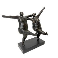 “Free To Be” Sculpture Bronze Tone Iron Cyan Designs  9x9” picture