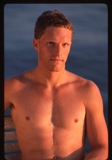 sl44 Slide 1980's Handsome Young Man Male Golden Hour 774a picture