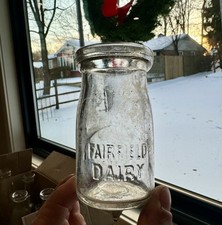 Fairfield Dairy Baltimore MD Maryland Emb 1/4 Pt Gill Milk Bottle Dated 1923 Dug picture