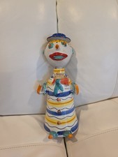 Barsotinni Vino Rosso Hand Painted  Italian  Ceramic Clown Decanter picture