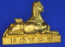 British 24th Foot 2nd Warwickshire brass Sphinx collar badge Zulu War NOT A PAIR picture