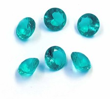 6 PCS Natural Green Sapphire Round Cut 6 x 4 mm Lot Certified Loose Gems 6GHB picture