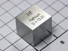 Hafnium density cube ultra precision 10.0x10.0x10.0mm - 99.95% purity picture
