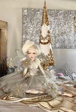 RARE Katherine's Collection Snow Queen Fairy Doll Sitting GLIMMER picture