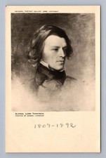 Antique England Poet Alfred Lord Tennyson Samuel Laurence Portrait picture