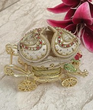 1988 Antique Imperial Russian Faberge Egg Jewelry Box 37th Anniversary gift picture