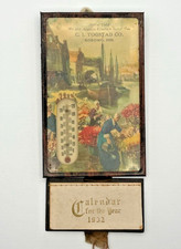 RARE Vintage 1932 C.I. Togstad Co Advertising Thermometer Calendar Kokomo IN picture