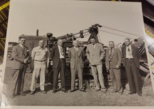 1950 Williams Arizona Gas Line Groundbreaking Photo Mayors Fred Udine 8x10 VTG picture