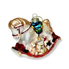 Rocking Horse Glass Ornament Handmade Christmas Tree Decoration Symbol of 2026 picture
