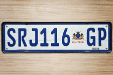 RARE GAUTENG SOUTH AFRICA License Plate In Frame SRJ116 GP picture