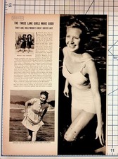 Lane Sisters Vintage 1930s Magazine Article Priscilla Rosemary Lola Hollywood picture